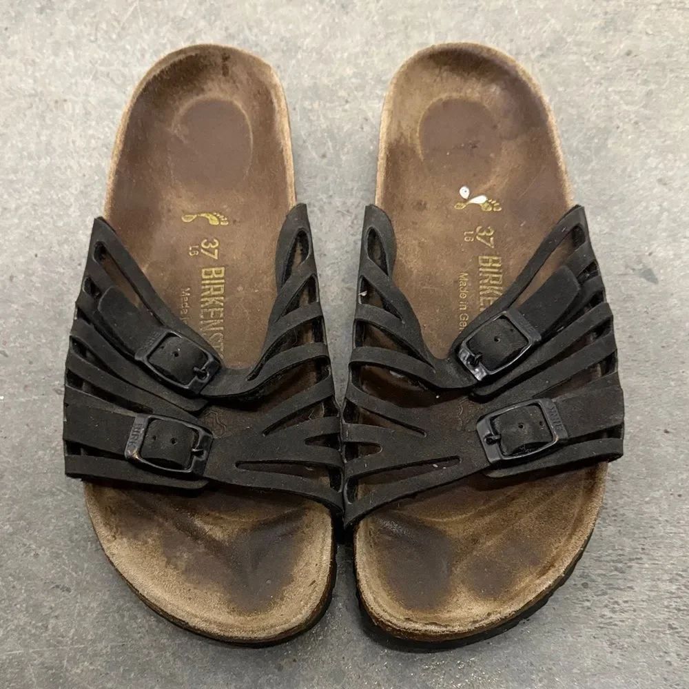 Birkenstock Black Cutout Sandals